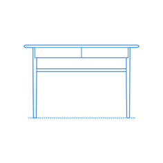 Furniture Desks Valis Desk Svg Line Art, Free Vectors File